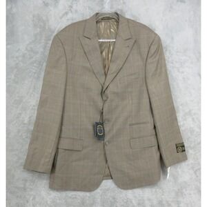 Mecca Sport Coat Mens Size 44R Glen Plaid Superior 150s Hightech Blazer New NWT